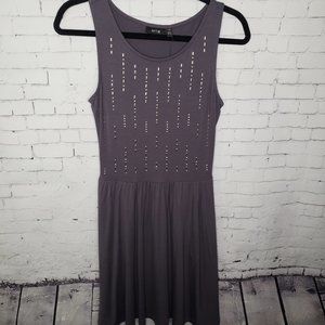 Apt 9 XS Grey Sleeveless Dress Racerback Work NWT Extra Small Sundress Business